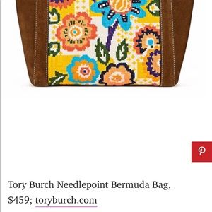 Tory Burch needlepoint bag